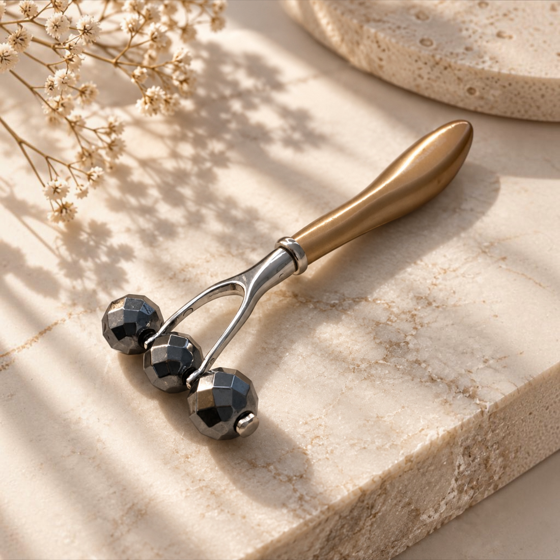 TERA ROLLER ai II Japanese facial roller with three rotating rollers